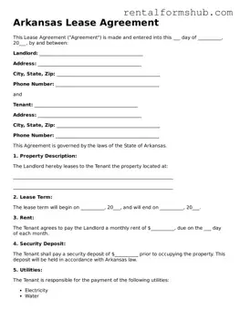 Official Arkansas Lease Agreement Template