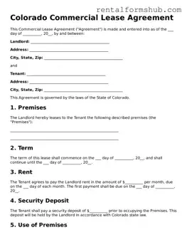 Official Colorado Commercial Lease Agreement Template