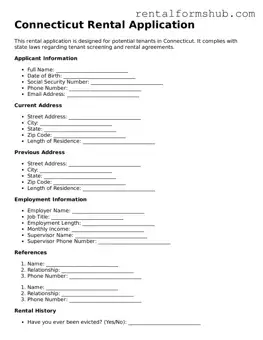 Official Connecticut Rental Application Template