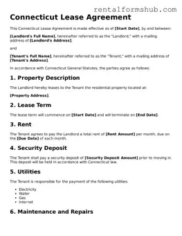 Official Connecticut Lease Agreement Template