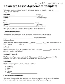 Official Delaware Lease Agreement Template