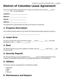 Official District of Columbia Lease Agreement Template