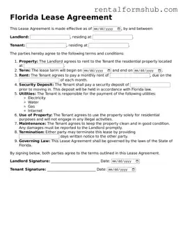 Official Florida Lease Agreement Template