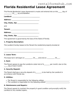 Official Florida Residential Lease Agreement Template