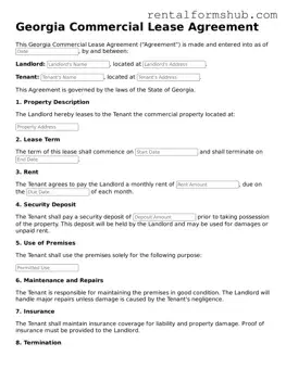Official Georgia Commercial Lease Agreement Template