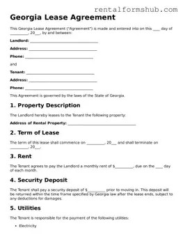 Official Georgia Lease Agreement Template