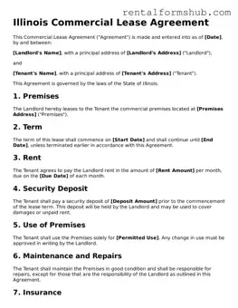 Official Illinois Commercial Lease Agreement Template