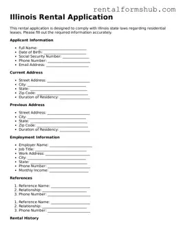 Official Illinois Rental Application Template