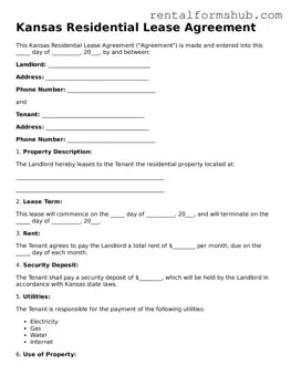 Official Kansas Residential Lease Agreement Template