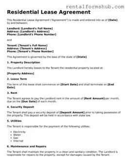 Blank Lease Agreement Template