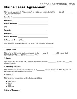Official Maine Lease Agreement Template