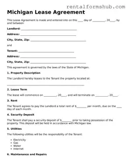 Official Michigan Lease Agreement Template