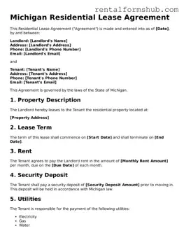 Official Michigan Residential Lease Agreement Template