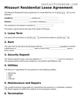 Official Missouri Residential Lease Agreement Template