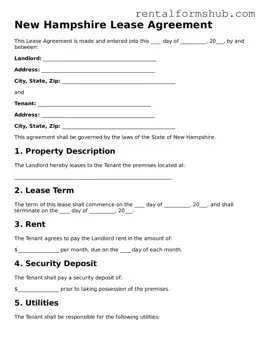 Official New Hampshire Lease Agreement Template