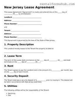 Official New Jersey Lease Agreement Template