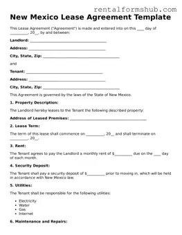 Official New Mexico Lease Agreement Template