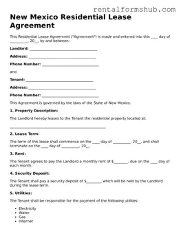 Official New Mexico Residential Lease Agreement Template
