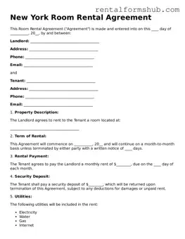 Official New York Room Rental Agreement Template