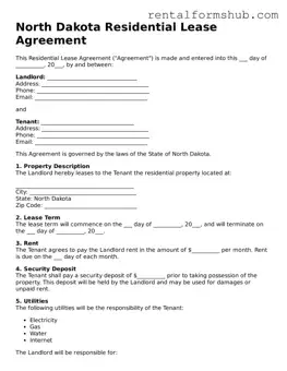 Official North Dakota Residential Lease Agreement Template