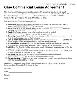 Official Ohio Commercial Lease Agreement Template