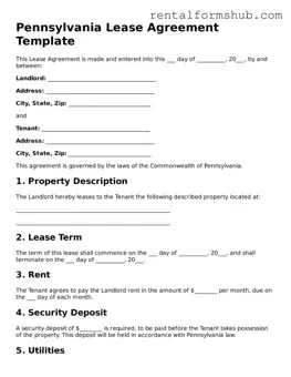 Official Pennsylvania Lease Agreement Template