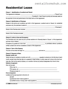 Fill Out a Valid Lf310 Residential Lease Form