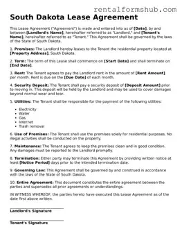 Official South Dakota Lease Agreement Template