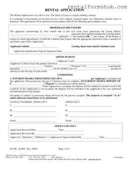 Fill Out a Valid Nvar Rental Application Form