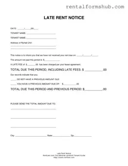 Fill Out a Valid Late Rent Letter Form