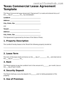 Official Texas Commercial Lease Agreement Template