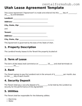 Official Utah Lease Agreement Template