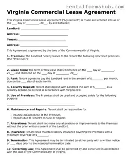 Official Virginia Commercial Lease Agreement Template