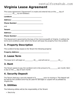 Official Virginia Lease Agreement Template