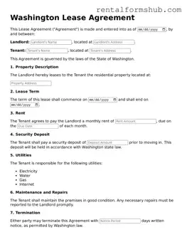Official Washington Lease Agreement Template