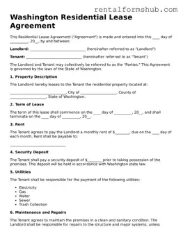 Official Washington Residential Lease Agreement Template