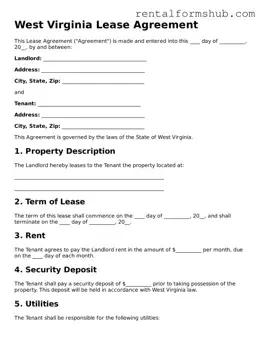 Official West Virginia Lease Agreement Template