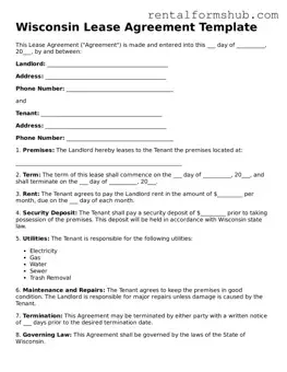 Official Wisconsin Lease Agreement Template