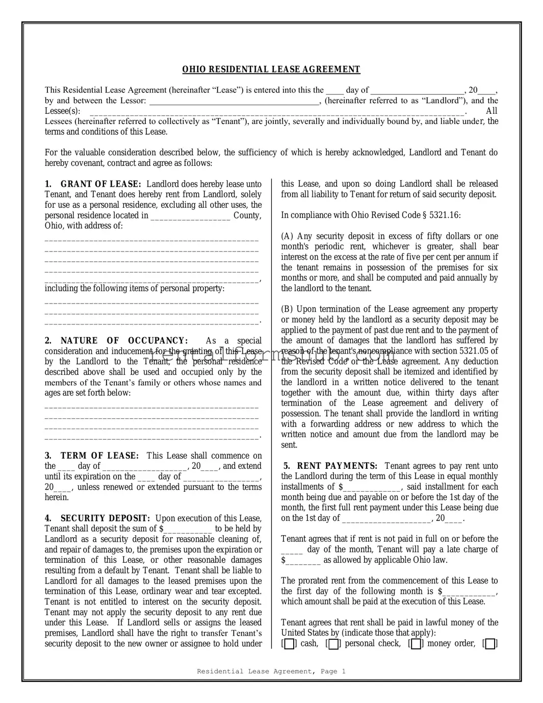 Fill Out a Valid Appartment Lease Agreement Form